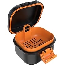Prothesenbox Auslaufsicher – Mit Sieb, Schwarz+blau, Für Reisen