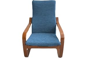 Dorian Home Fodera Cuscino Per Poltrona Poang In Maglia Tecnica Elasticizzata - Rivestimento Pratico Da Montare, Lavabile In Lavatrice, No Stiro (Azzurro)