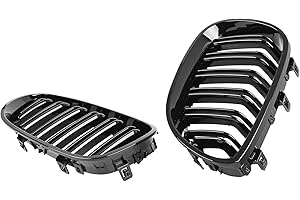 DENSIEG Grille de calandre pour 5er E60 2003-2009 NOIR BRILLANT