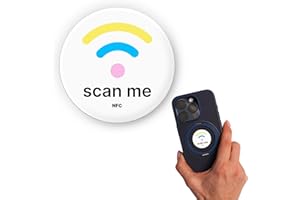 EINFACHSACHEN Scan Me NFC - Lote de 2 pegatinas para tarjetas de visita digitales, sitios web, tiendas, Treatwell, redes sociales, menús y ubicaciones