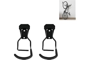 CRSUSUKJ 2 Pièces Crochet Vélo, Bicyclette Vtt Maison Garage, Crochet Velo Mur, Crochets Velo Crochet Garage, Crochet de rangement de garagepour Outil Electrique,Bicyclettes, Echelle, Chaise,Equipement Sportif
