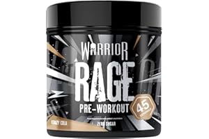 Warrior Rage Pre-Workout Powder, 300 mg Caffeine High Stim Energy Booster with Beta-Alanine, Creatine, BCAAs, Citrulline & AAKG for Focus, Strength & Muscle Pump - Krazy Cola