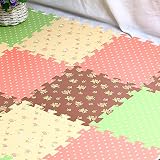 9 Stück Puzzlematten, Kinderspielteppich Wasserdicht Spielmatte Rutschfest Spielteppich Puzzle Kinderteppich Gymnastikmatte Trainingsmatte Bodenschutz Matten aus EVA-Schaum für Kinder und Babys Schlafzimmer Yoga Turnhalle Kinderzimmer Deko Für Innen und Draußen geeignet, 30 x 30 x 1,0 cm - 9