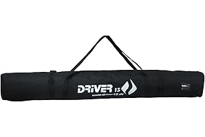 Driver13 ® Bolsa de esquí de Fondo 195-215 cm Negro y Bastones.