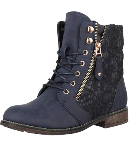 Chaussures Style Rétro Bottines Femme Sécurité Travail - Confort Orthopédique - Style Vintage Bottes Plates Fermeture éclair