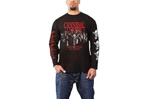 Cannibal Corpse T Shirt Butchered at Birth Baby Officiel Homme Noir Long Sleeve Size