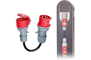 LNGJIN 32A maschio a 16 A,3 fasi,Cavo adattatore CEE,cavo ad alta tensione CEE adattatore spina e presa 32A a 16A,380-415V,Cavo adattatore cee,Impermeabile IP44, adatto a cantieri edili, case mobili, ecc