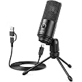FIFINE USB Micro PC à Condensateur, Microphone Gamer pour Ordinateur PS4/PS5, Micro de Bureau de Studio Streaming Mac Windows - K669B
