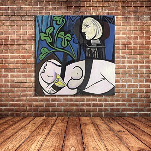 IPLST@ Modern Hand Made Cartoon People Nude Naked Woman Oil Painting on Canvas for Bedroom Decoration -24x24inch ( No frame ,without stretcher)