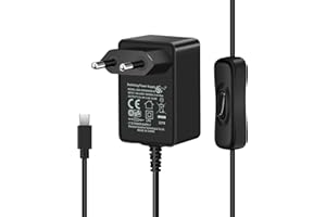 Raspberry Pi 3 Bloc d'alimentation iUniker 5 V 3 A 15 W Micro USB Raspberry Pi 3 Chargeur Adaptateur Pi Zero Power Supply avec interrupteur marche/arrêt pour Raspberry Pi 3b / 3b+/ Zero w / 2w