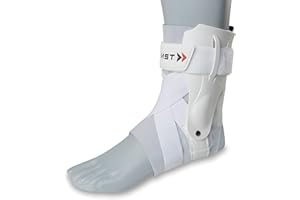 Zamst A2-DX Tobillera Deportiva Blanca -Tobillera Deportiva Transpirable para Hombres y Mujeres con Estabilizadores de Protección para Esguince de Tobillo de Alto Grado - Derecha, L