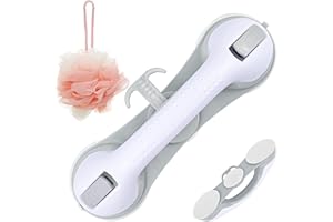 YANCLIFE Maniglia Doccia Anziani con 3 Ventose per Bagno, Maniglione disabili, Corrimano Mobilità Portatile, Maniglia con ventosa, Maniglia di sicurezza, per Vasca da Bagno Portatile per Bambini e Anziani