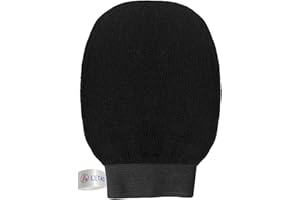 LETAO® Guanto esfoliante, bagno turco naturale ed efficace peeling, peeling pelle morta (nero)