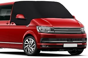LCAUTFR Auto Windschutzscheib Abdeckung für T5 V-W Wohnmobil 600D Oxford Gewebe Verdunkelung Sonnenschutz Frontscheibe Abdeckung Anti Frost Ice Wasserdichtdicht