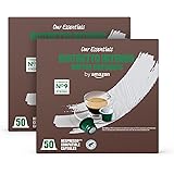 by Amazon Ristretto Intenso Capsule di caffè compatibili con Nespresso, Tostatura intensa, 50 unità, Confezione da 2- Certifi
