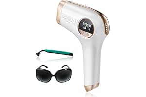 AMINZER IPL Hair Removal Device, Visible Painless at Home Laser Hair Removal for Women, Men, Face, Armpits, Legs, Bikini Zone, Body, 5 Energy Level, Manual & Auto Modes, 999,900 Light Pulses