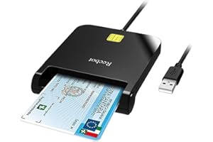 Recbot lettore smart card firma digitale, Lettore Smart Card Tessera Sanitaria, Lettore Smart Card CNS, Lettore di Smart CRS/CNS Compatibile con Windows 10 e Windows 11