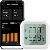 WiFi LCD Ekranlı Sıcaklık ve Nem Sens&ouml;r&uuml; (Tuya - SmartLife Uyumlu)