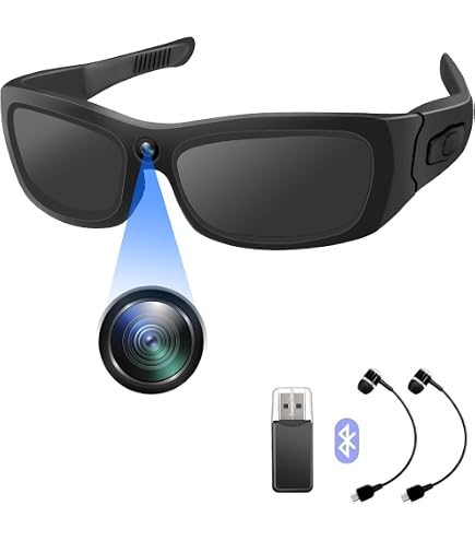 Lunettes Caméra 1080P – Enregistreur Vidéo Intégré – Carte 16Go Incluse – Pour Plein Air, Pêche