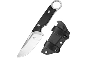 Kizer Cabox Feststehendes Messer 8,53cm 154CM Stahl Feste Klinge Jagdmesser G10 Griff mit Scheide für Survival Camping, 1048C1