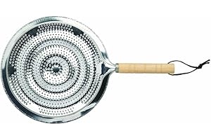 KC BLUE KitchenCraft Gasflammensieb mit Holzgriff, Metall, 21 cm