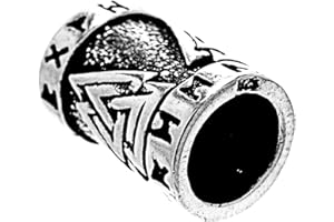 Beard Pearl Curl Bead 925 Silver Wotan Knot 7 mm, enamel, No Gemstone