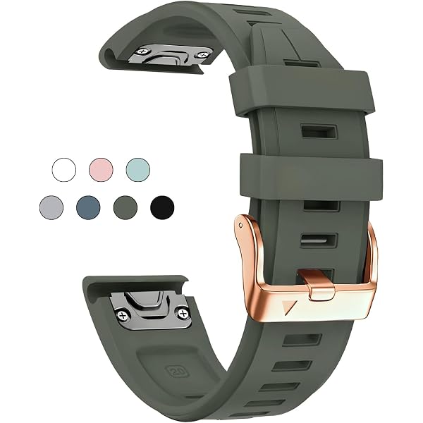 Fleshy Leaf QuickFit Armband Für Garmin Fenix 7S/6S/5S – 20 Mm, Silikon, Mit Edelstahl-Schnalle