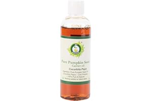 R V Essential Pure Pumpkin Seed Carrier Oil 100ml (3.38oz)- Cucurbita Pepo (100% Pure and Natural Cold Pressed) Pure Pumpkin 