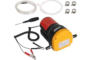ATPEAM 12V 60W Oil Change Pump Extractor, Oil/Diesel Fluid Pump Extractor Scavenge Oil Change Pump Transfer