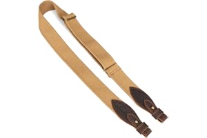 TOURBN TOURBON 1,5 pollici cinghia per fucile in fettuccia e pelle cinghia regolabile per fucile da caccia