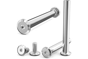 ORTAVA 10 Tornillo de Conexión M4 x 40 mm, (10 Tornillos para Muebles, 10 Tornillos de Casquillo), Acero Inoxidable A2 V2A, Conector de Muebles, Conector de Armario para Conectar Muebles, Armarios, Aablas de