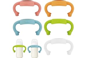Miawtro Babyflaschen Griffe,5Pcs Standard PP Babyflaschen Griffe,Baby babyflaschen Bottle Griff Handles, Leichtgewicht Easy Grip Babyflaschen Griffe für Pigeon Dr.Brown 5-5.5cm Serie