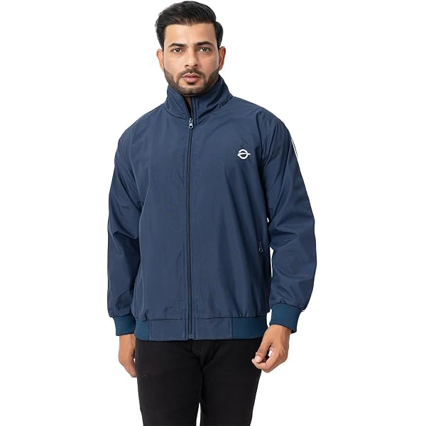 Buy Men's Full Zip Track Jacket, Navy Blue, Regular Fit Athletic