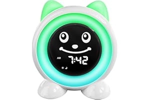 I·CODE Reveil Enfant, Réveil Enfant Educatif Jour Nuit avec Emoji Et Lumière, Parfait pour 2-10 Ans Reveil Fille Garçon