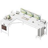 Mericonia L-förmiger Schreibtisch, 170 cm Eck-Gaming-Schreibtisch fürs Homeoffice, Computertisch, Stabiler Schreibarbeitsplat