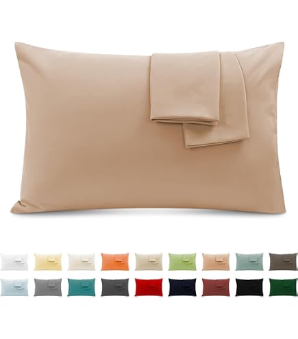 Taie D'oreiller Double Gaze Coton - 50x70cm - Rose Guimauve - Ouverture Portefeuille