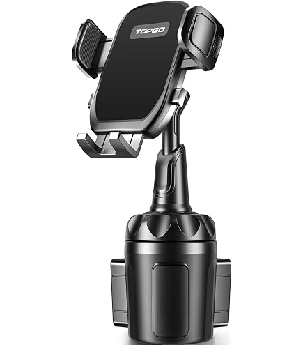 Support Téléphone Voiture 2 En 1 Avec Porte-gobelet - Base Réglable 360° - Noir