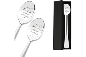 JOYRNALK Regalo Festa Della Mamma,Regalo Mamma Compleanno,Regalo Mamma,Regalo Papa Compleanno,Festa Del Papa Idee Regalo,Regalo Papà,Regali per Papà,Regalo per Mamma,Cucchiaini da Caffè,Regalo Mamma Natale