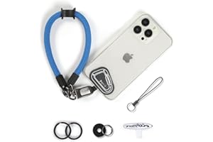 project-cb Handgelenkschlaufe Handy,Handy Handykette Pads ×2, Handyhülle Halterung,Handgelenkschlaufe für Schlüssel, AirPods, Kamera(Blau, 30cm)