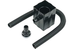 GENUEN® Floplast Rainwater Diverter Kit Fits Round and Square Down Pipes (Black)