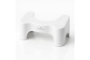 ‎LUXEART LUXEART Step Basic Toilettenhocker – ergonomischer WC-Hocker 18,5 cm für natürliche Sitzhaltung, platzsparend unter Toilette verstaubar, Anti-Rutsch-Füße, hygienisch, stabil und pflegeleicht