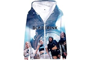 HEY XQ Unisex Kpop Pullover Hoodie T Shirt Jisoo Lisa Rose Jennie Kapuzenpullover 3D-Druck Sweatshirt Jumper Perfekt für Herren Damen Mädchen Fans