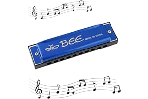HEIZHU Blue Harmonica Kids 10-Hole, 20-Tone Harmonicas for adults- Mouth Organ Key of C Diatonic, Perfect Music Gift for Children Beginners Gifts & Music Lovers
