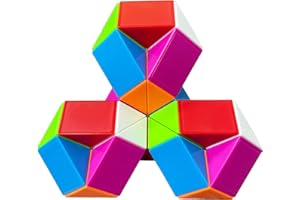 EACHHAHA 24Parts Magic Snake Puzzle - Magic Snake Cube, Brain Teaser Twist Puzzle Educational Toys - Party Bag Fillers, Christmas Stocking Fillers (Rainbow*1)