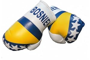 SPORTFANSHOP24 Mini Boxhandschuhe BOSNIEN HERZEGOWINA, 1 Paar (2 Stück) Miniboxhandschuhe z. B. für Auto-Innenspiegel