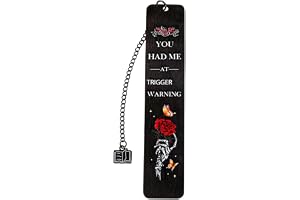 Gotiskt bokmärke gotisk sidmarkör lästillbehör | You Had Me At Trigger Warning Bokmärke för vuxna Avid läsare klubbar författ