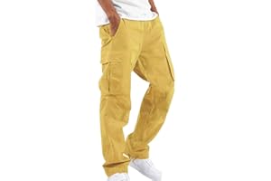 GENERIC Pantalon Cargo Homme Pantalons Jogging de Travail Sport Survêtement avec Poches Fonctionnelles Pants Coupe Décontractée Cordon de Serrage Grande Taille Joggers Militaire Baggy Pants