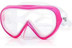 ‎EXP VISION Kinder Taucherbrille, Kinder-Schwimmmaske 180° Anti-Fog-Tauchmaske, Kinder-Schwimmbrille mit Nasenabdeckung Auslaufsichere Schwimmbrille Anti-Shattered Lens für Jugendliche 4-15