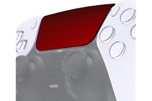 eXtremeRate Scarlet Red Soft Touch Replacement Touchpad Cover Compatible with ps5 Controller BDM-010 020 030 040 050, Custom Part Touch Pad - without Controller