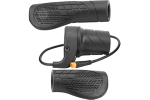 EJOYOUS Electric Bike Throttle Grip, Half Twist Throttle for Electric Mountain Bike Modified Part, E-bike Throttle Control Waterproof Joint 20x for Ebike Conversion Kit